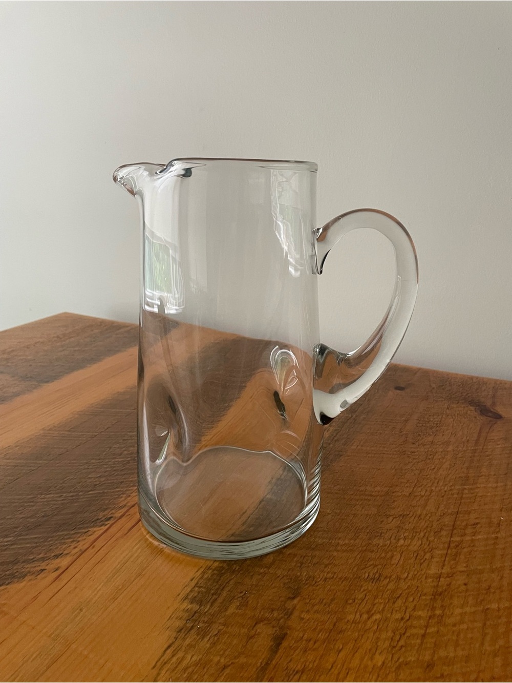 Clear Glass Pitcher with Handle - Transparent